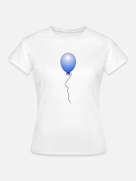 Ballon - Blau - Frauen T-Shirt - Weiß