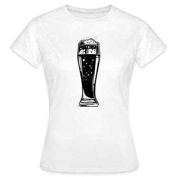 Bière - T-shirt Femme - blanc - Devant - AI Model Female 172 dark (172cm)