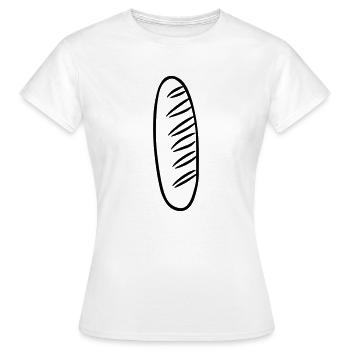 baguette - T-shirt Femme - blanc - Devant - AI Model Female 172 dark (172cm)