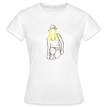 petanque femme BLONDE - T-shirt Femme - blanc - Devant - AI Model Female 172 dark (172cm)