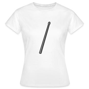 Drum stick - Women's T-Shirt - white - Front - AI Model Female 172 dark (172cm)