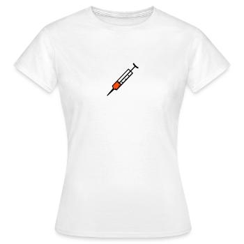 Spritze 2farb - Frauen T-Shirt - Weiß - Vorne - AI Model Female 172 dark (172cm)