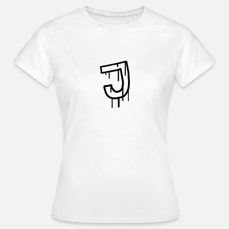 Letter J graffiti stamp - Women's T-Shirt - white