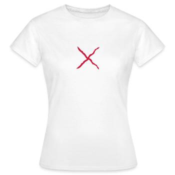 X Shape Letter Cool Scratch Wound Flesh Wound - Women's T-Shirt - white - Front - AI Model Female 172 dark (172cm)