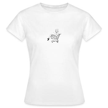 Allons faire du shopping. Faire du shopping avec la petite amie. - T-shirt Femme - blanc - Devant - AI Model Female 172 dark (172cm)