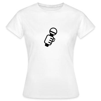 Microphone - Women's T-Shirt - white - Front - AI Model Female 172 dark (172cm)