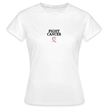 FIGHT CANCER - Women's T-Shirt - white - Front - AI Model Female 172 dark (172cm)