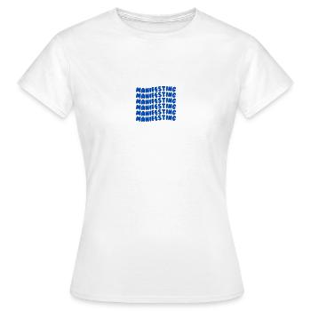 Manifester le bleu - T-shirt Femme - blanc - Devant - AI Model Female 172 dark (172cm)
