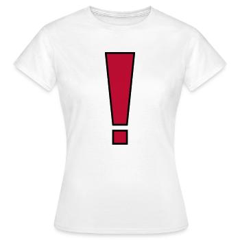 Ausrufezeichen - Frauen T-Shirt - Weiß - Vorne - AI Model Female 172 dark (172cm)