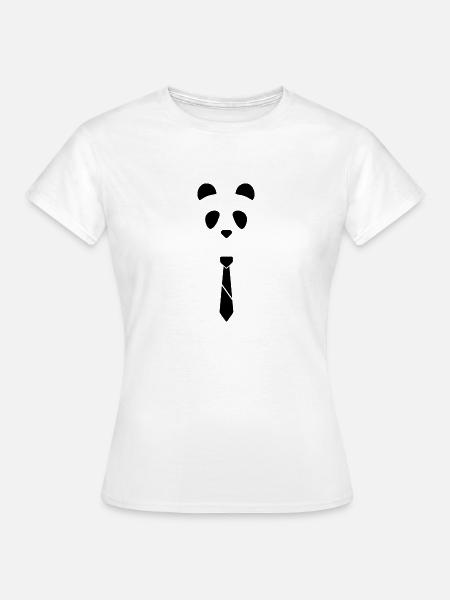 Panda-Bindung - Frauen T-Shirt - Weiß