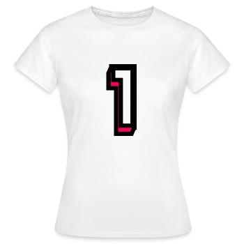 1. 1 AN. 1er ANNIVERSAIRE. ANNIVERSAIRE 1 AN - T-shirt Femme - blanc - Devant - AI Model Female 172 dark (172cm)