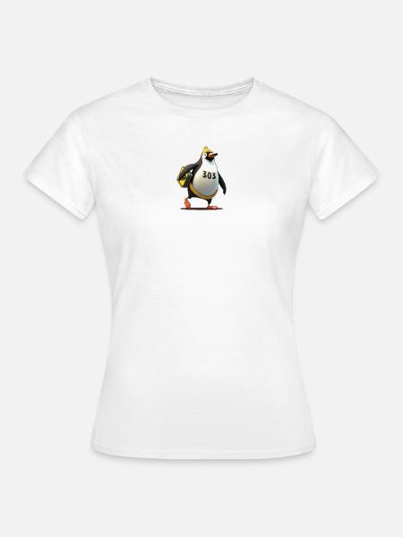 Vinyl Pingu - Frauen T-Shirt - Weiß