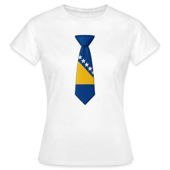 Lien avec la Bosnie - T-shirt Femme - blanc - Devant - AI Model Female 172 dark (172cm)