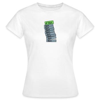 Pile de dossiers - T-shirt Femme - blanc - Devant - AI Model Female 172 dark (172cm)