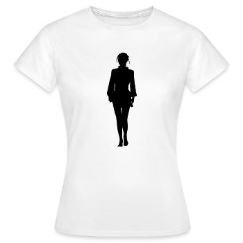 Silhouette silhouette silhouette - T-shirt Femme - blanc - Devant - AI Model Female 172 dark (172cm)