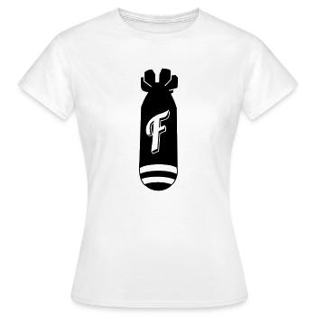 f bomb - Frauen T-Shirt - Weiß - Vorne - AI Model Female 172 dark (172cm)