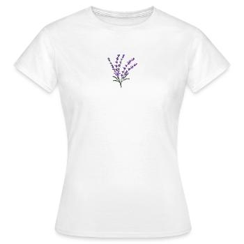 Lavendel - Frauen T-Shirt - Weiß - Vorne - AI Model Female 172 dark (172cm)
