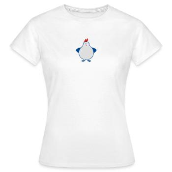fette henne - Frauen T-Shirt - Weiß - Vorne - AI Model Female 172 dark (172cm)
