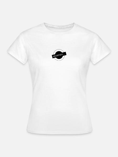 Illustration abstraite de l’alphabet sur fond noir - T-shirt Femme - blanc