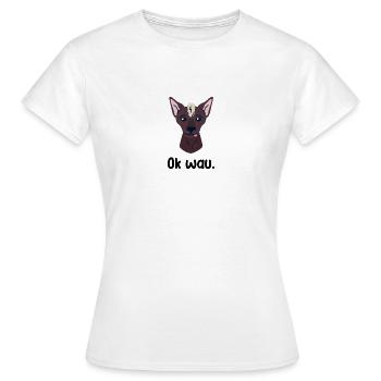 Ok wau mit Xoloitzcuintle Hundeliebhaber - Frauen T-Shirt - Weiß - Vorne - AI Model Female 172 dark (172cm)
