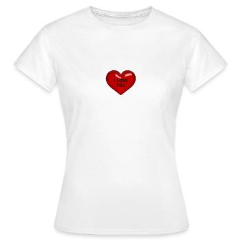 I LOVE YOU - Women's T-Shirt - white - Front - AI Model Female 172 dark (172cm)