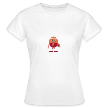 Ballsport - Frauen T-Shirt - Weiß - Vorne - AI Model Female 172 dark (172cm)