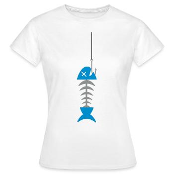 Poissons poissons des pêcheurs de poissons crâne s - T-shirt Femme - blanc - Devant - AI Model Female 172 dark (172cm)