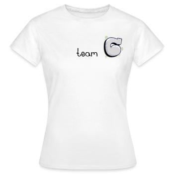 équipe C - T-shirt Femme - blanc - Devant - AI Model Female 172 dark (172cm)