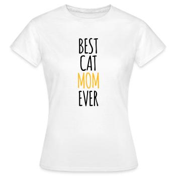 Cat Maman T-shirt maman cadeau de la fête des mères - T-shirt Femme - blanc - Devant - AI Model Female 172 dark (172cm)