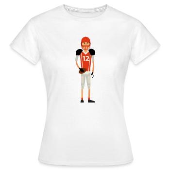 Ballsport - Frauen T-Shirt - Weiß - Vorne - AI Model Female 172 dark (172cm)