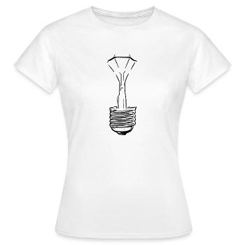 Lampe mit defektem Glaskolben - Frauen T-Shirt - Weiß - Vorne - AI Model Female 172 dark (172cm)