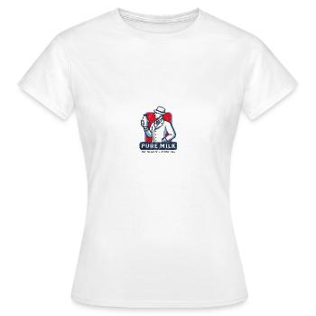 Pure Milk drink of a gentle man funny - Women's T-Shirt - white - Front - AI Model Female 172 dark (172cm)