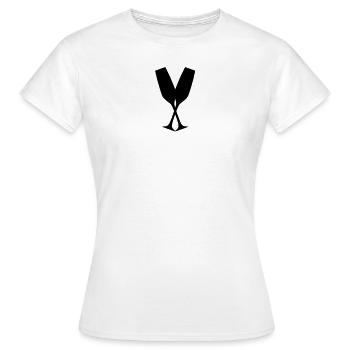 Sektglas Prost - Frauen T-Shirt - Weiß - Vorne - AI Model Female 172 dark (172cm)