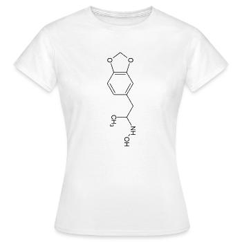 MDMA Strukturformel - Frauen T-Shirt - Weiß - Vorne - AI Model Female 172 dark (172cm)