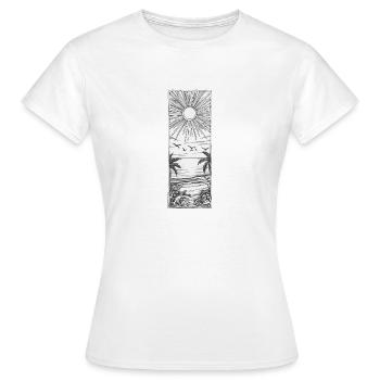paysage solaire - T-shirt Femme - blanc - Devant - AI Model Female 172 dark (172cm)