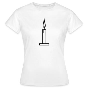 Candle - Women's T-Shirt - white - Front - AI Model Female 172 dark (172cm)