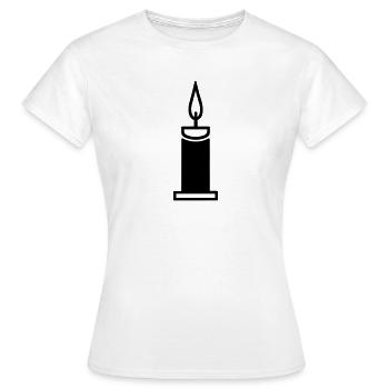 Candle - Women's T-Shirt - white - Front - AI Model Female 172 dark (172cm)