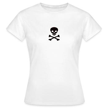 Crâne de drapeau pirate - T-shirt Femme - blanc - Devant - AI Model Female 172 dark (172cm)
