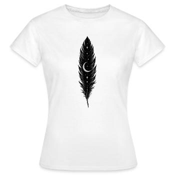 Plume de Minuit - T-shirt Femme - blanc - Devant - AI Model Female 172 dark (172cm)