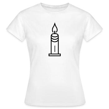 Candle - Women's T-Shirt - white - Front - AI Model Female 172 dark (172cm)