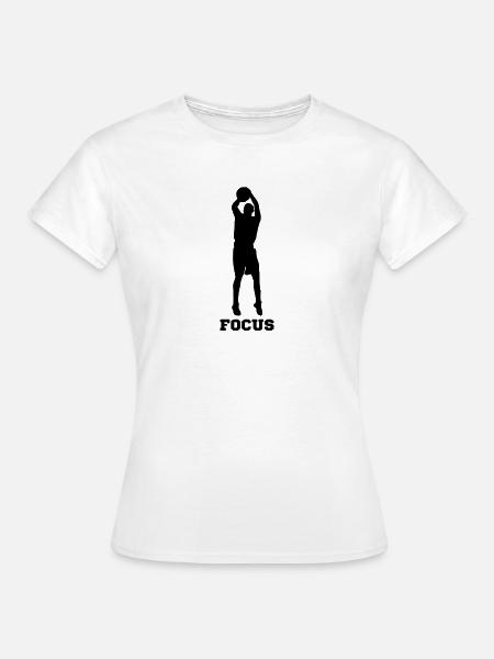 BASKETBALL FOCUS - Frauen T-Shirt - Weiß