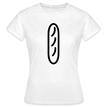 baguette - T-shirt Femme - blanc - Devant - AI Model Female 172 dark (172cm)