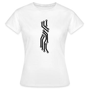 pcb - Women's T-Shirt - white - Front - AI Model Female 172 dark (172cm)