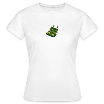 Logo de la télécommande du drone - T-shirt Femme - blanc - Devant - AI Model Female 172 dark (172cm)