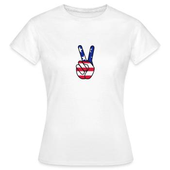 USA Victoire - T-shirt Femme - blanc - Devant - AI Model Female 172 dark (172cm)