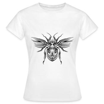 Honigbiene Tribal Tattoo - Frauen T-Shirt - Weiß - Vorne - AI Model Female 172 dark (172cm)