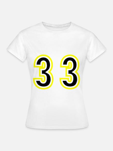33 Zahl College - Frauen T-Shirt - Weiß