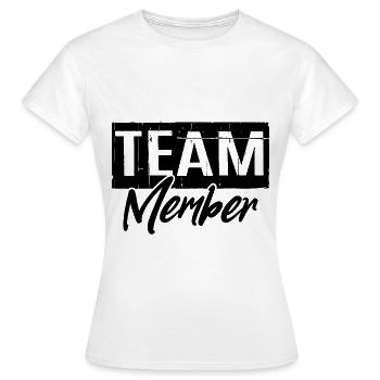Membres de l’équipe - T-shirt Femme - blanc - Devant - AI Model Female 172 dark (172cm)