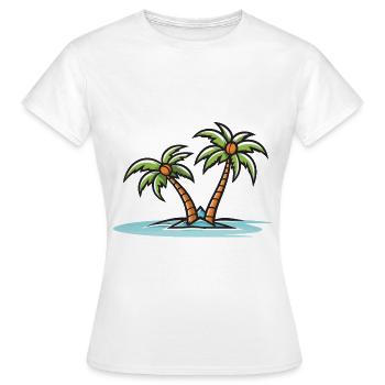 Palm Island - Women's T-Shirt - white - Front - AI Model Female 172 dark (172cm)