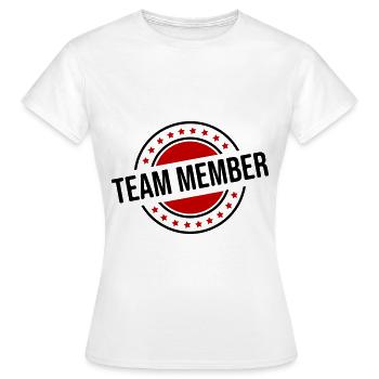 Membres de l’équipe - T-shirt Femme - blanc - Devant - AI Model Female 172 dark (172cm)